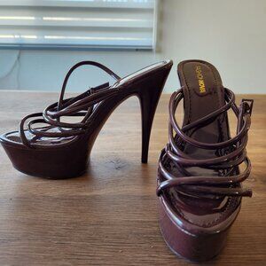 NEW with box, Fashion Nova 6" platform heels, size 10